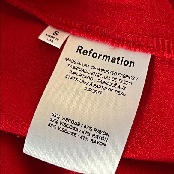Killian Dress Reformation Small Red USED - Picture 8 of 8